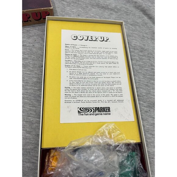 Cover Up Game Board 1970 Vintage Manufacture Board & Traditional Games - Picture 6 of 7